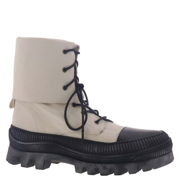 Free People Shoes - Free People Goldie Lug Sole Lace UP Combat Off White Boots Sz 38 US 8 NEW $268